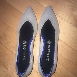 Never worn pointed toe Rothy’s flats size 10